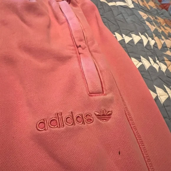 Adidas Pink Fleece Jogger Sweatpants - Picture 3 of 10